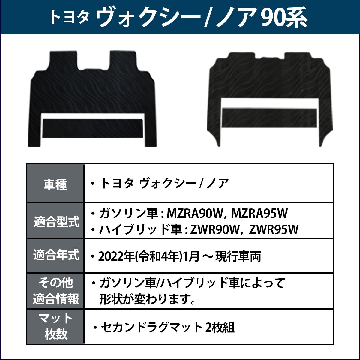ヴォクシーラグマット装着